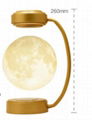 new gold frame magnetic levitation rotating 6inch moon lamp light for decortaion