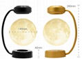 new gold frame magnetic levitation rotating 6inch moon lamp light for decortaion