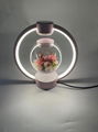 pink round magnetic levitation floating levitation Immortal flower ball lamp 