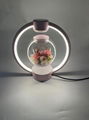 pink round magnetic levitation floating levitation Immortal flower ball lamp  3