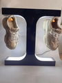 customize magnetic levitation floating double shoes display racks with led light