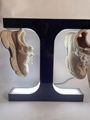 customize magnetic levitation floating double shoes display racks with led light