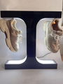 30 rotating magnetic floating levitaiton shoes pair display stand with rbg light
