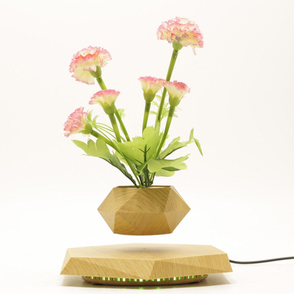 hotsale magnetic levitation black desk plant pot flower gift decoration  5