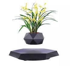 hotsale magnetic levitation black desk plant pot flower gift decoration  1