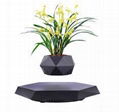 hotsale magnetic levitation black desk plant pot flower gift decoration 