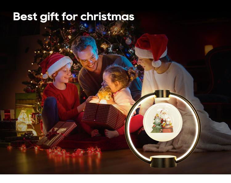 Magnetic levitation rotating floating lamp light Christmas present 5