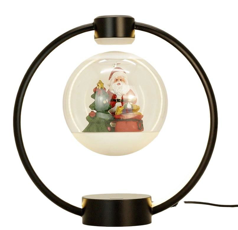 pink magnetic levitation floating christmas decoration light lamp for gift  3