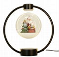 pink magnetic levitation floating christmas decoration light lamp for gift 