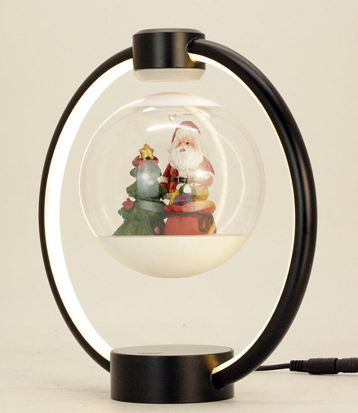 pink magnetic levitation floating christmas decoration light lamp for gift  4