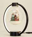 pink magnetic levitation floating christmas decoration light lamp for gift 