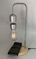 wooden base rechargable wireless levitation lamp light bulb 1