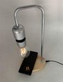 wooden base rechargable wireless levitation lamp light bulb 3