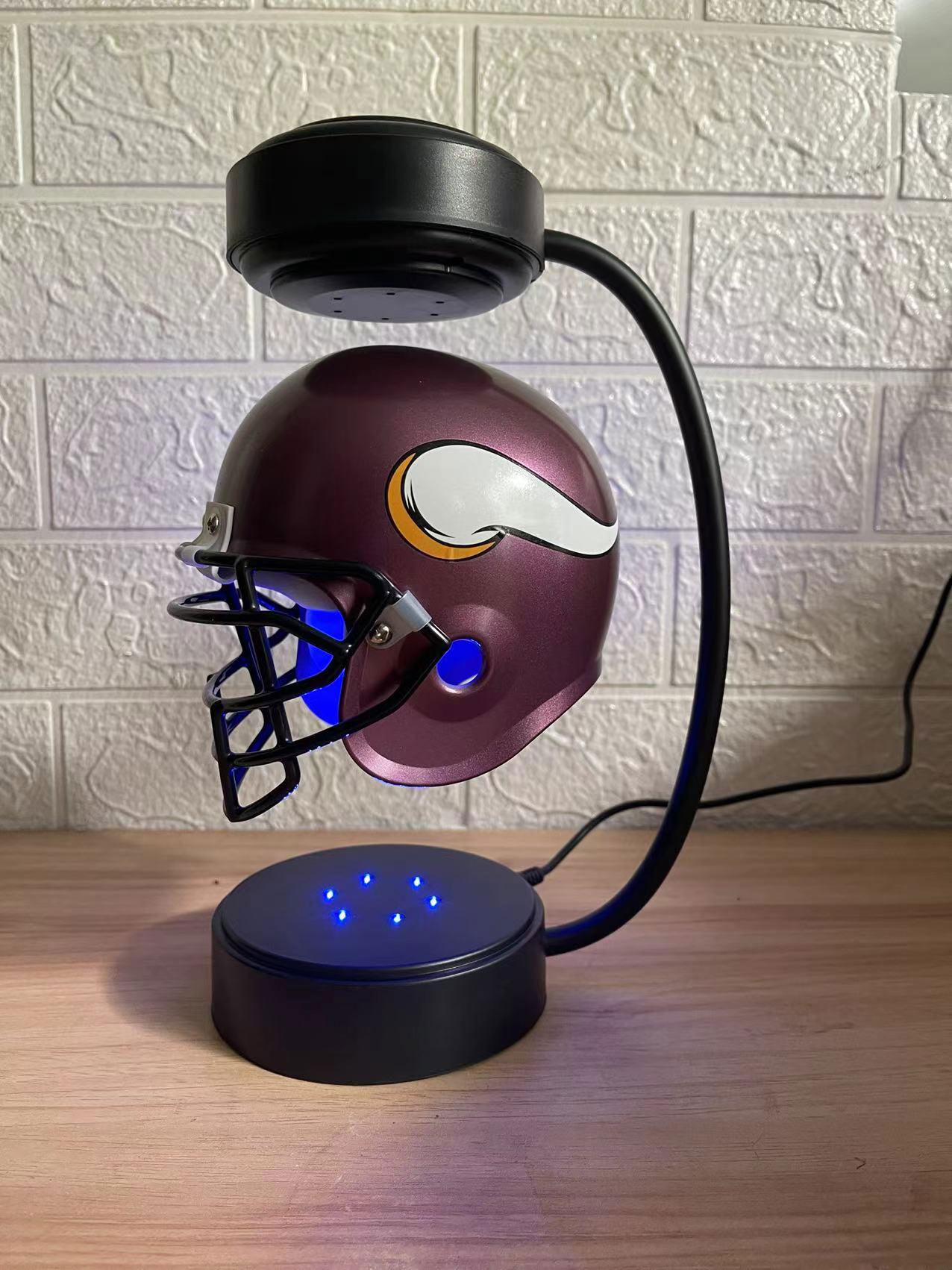 new magnetic levitation floating NFL hovering football helmet display  2