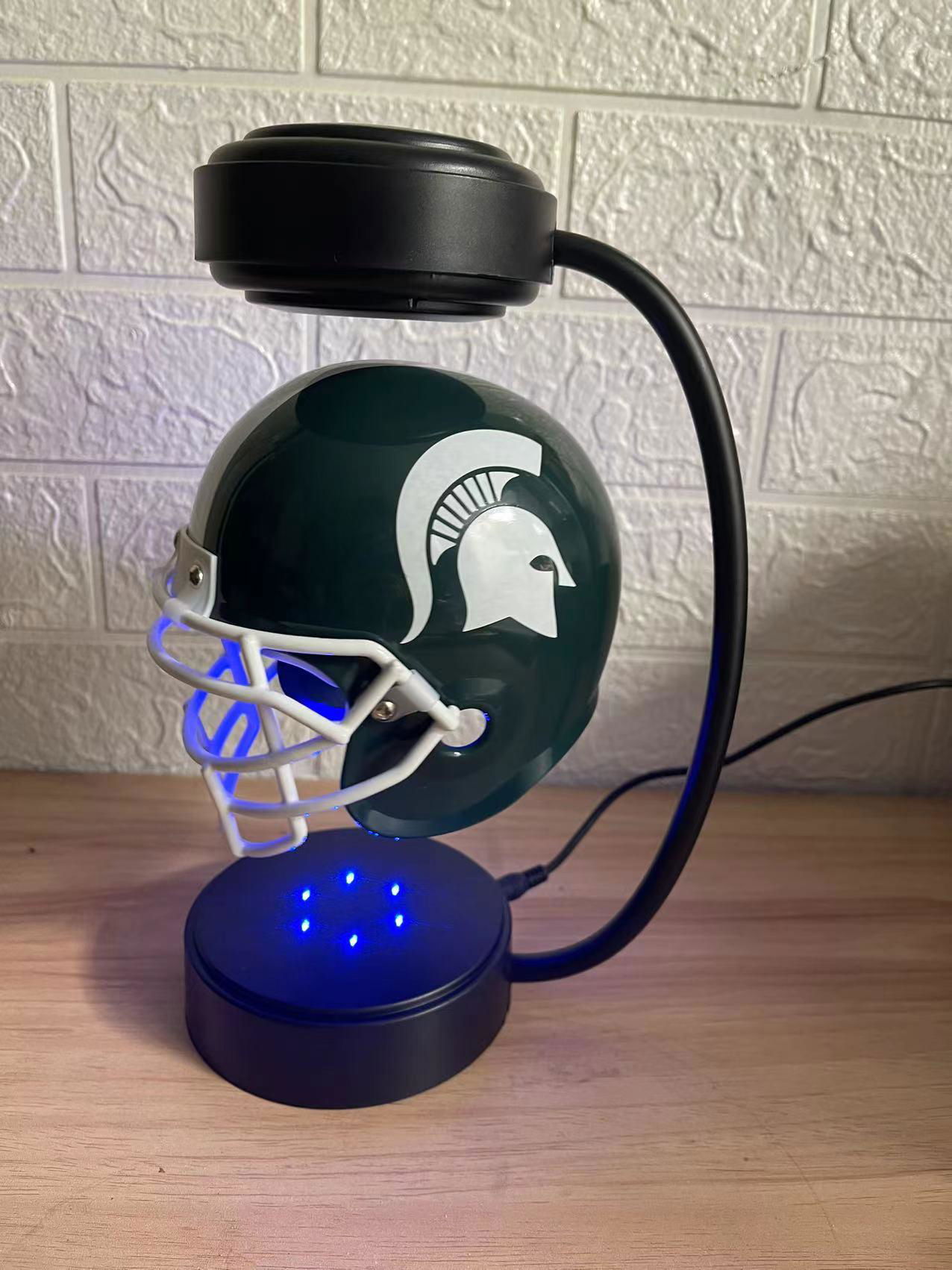 new magnetic levitation floating NFL hovering football helmet display  3