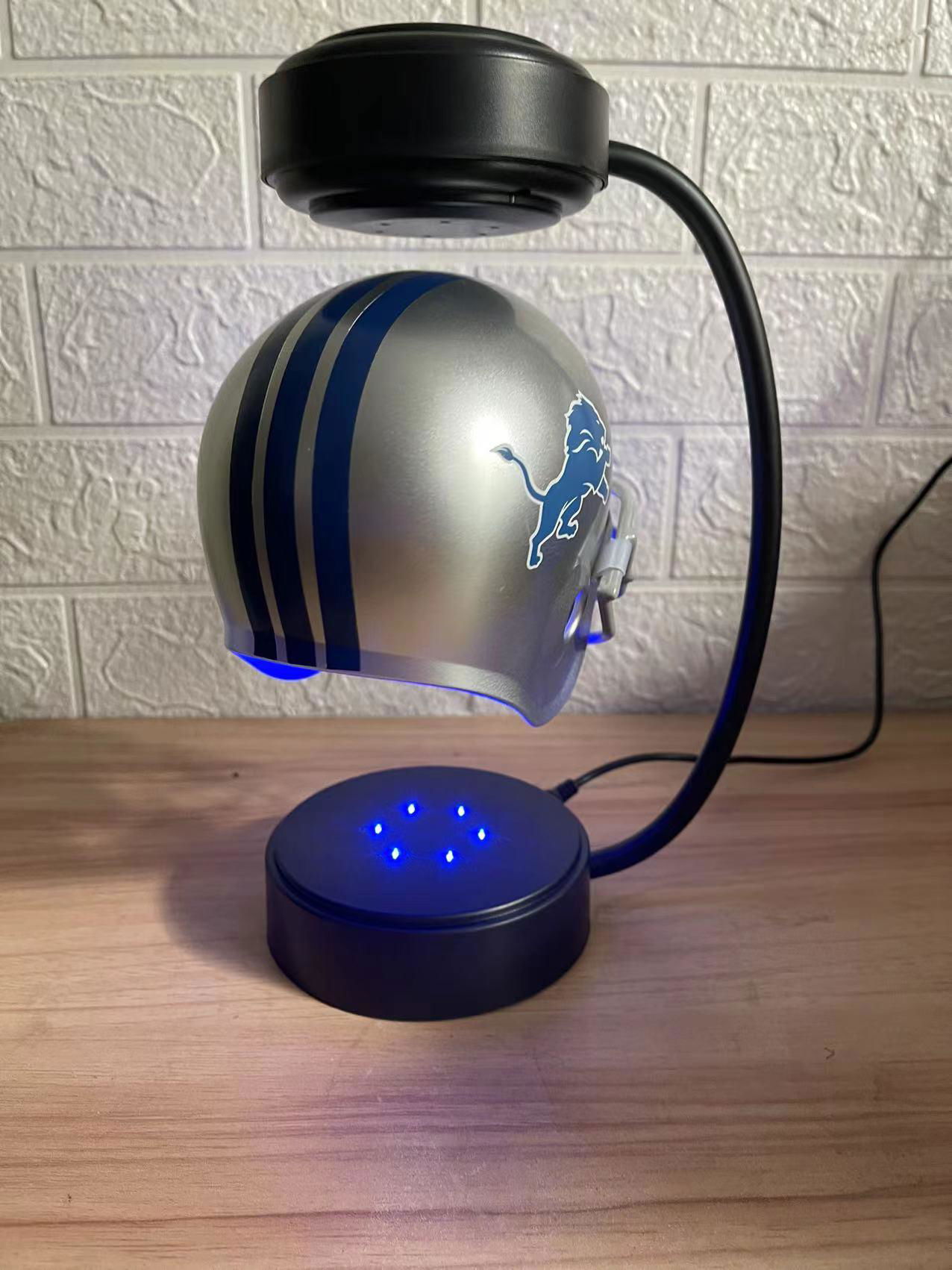 new levitation floating NFL hovering football helmet display