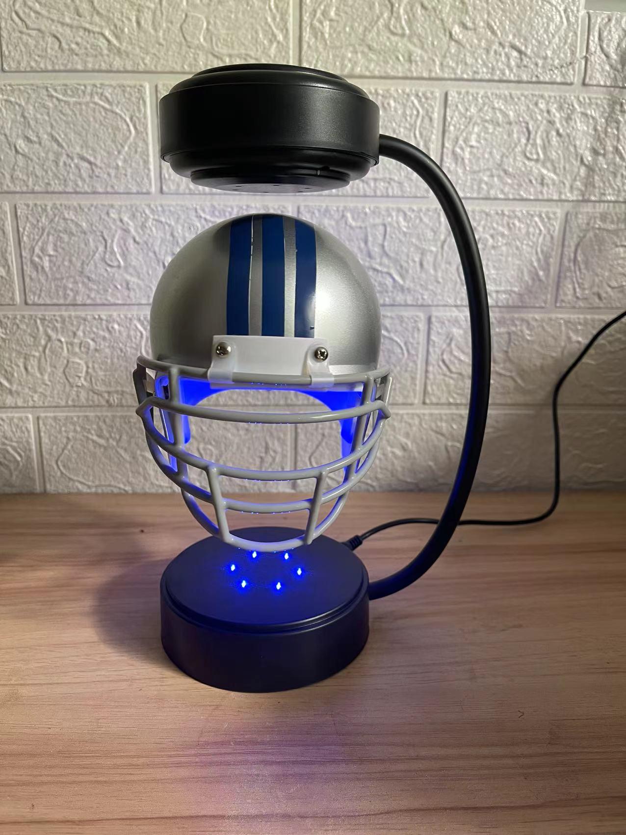 new levitation floating NFL hovering football helmet display