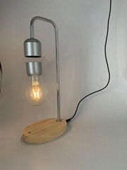 wooden base magnetic floating levitation led bulb lamp lighting 