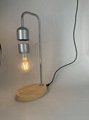 spinning magnetic levitation desk floating night light bulb lamp for home decor 4