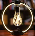 black metal frame magnetic levitation floating light bulb lamp 