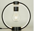 black metal frame magnetic levitation floating light bulb lamp 