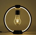 need round shape auto spinning magnetic suspension decoration ,floating lamp 