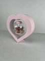 pink heart shape magnetic levitation floating preserved flower night light  6