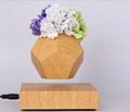wooden flyte  magnetic levitating pot  air bonsai pot planter 