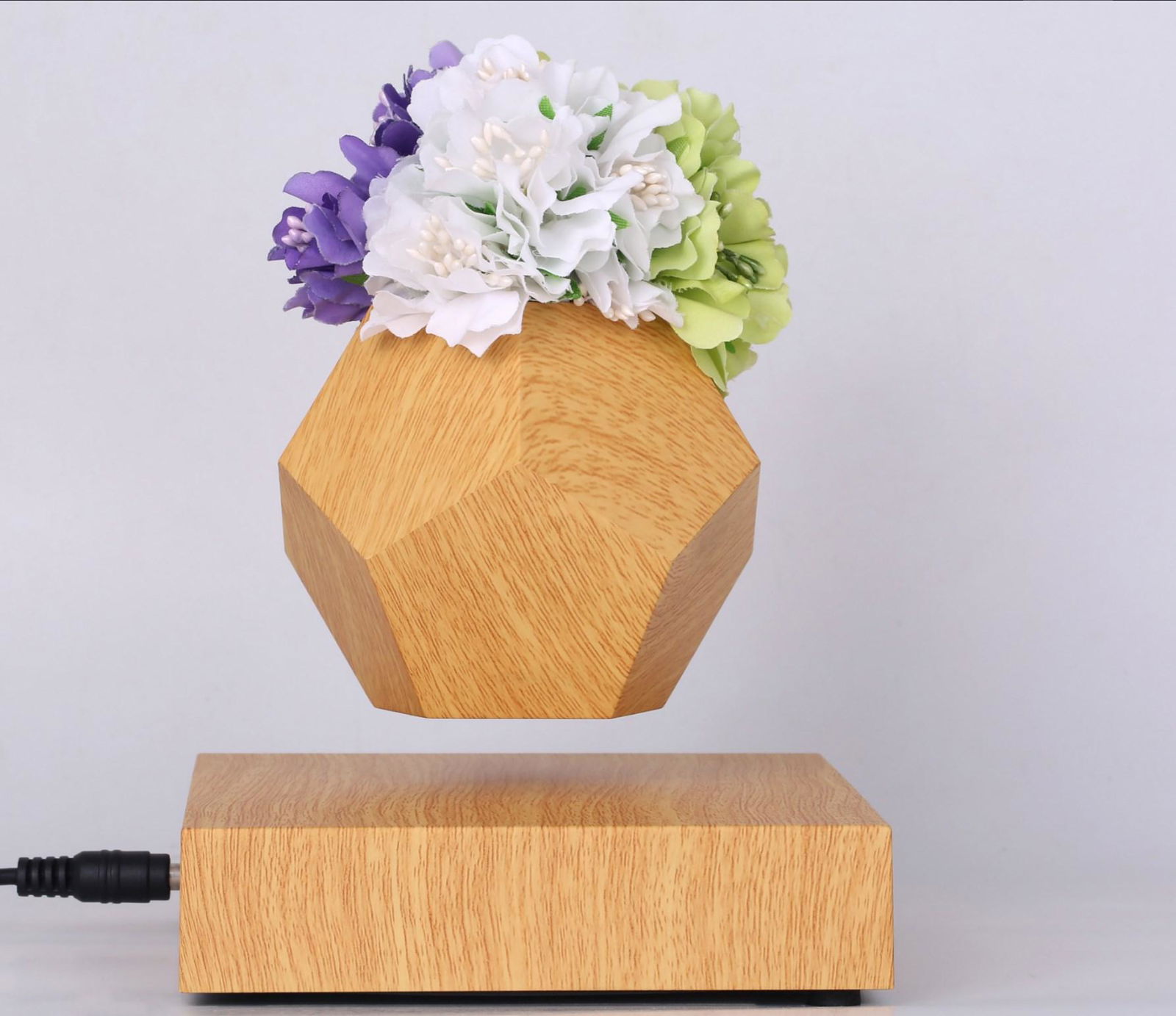 square magnetic suspension floating air bonsai plant flowerpot gift present