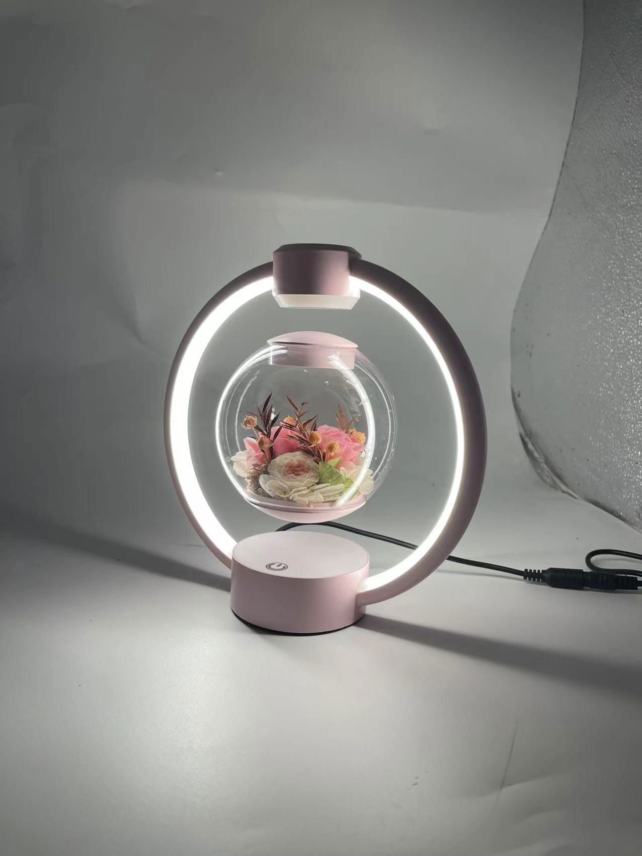 magnetic levitation immortal flower lamp light for decoration gift home  3