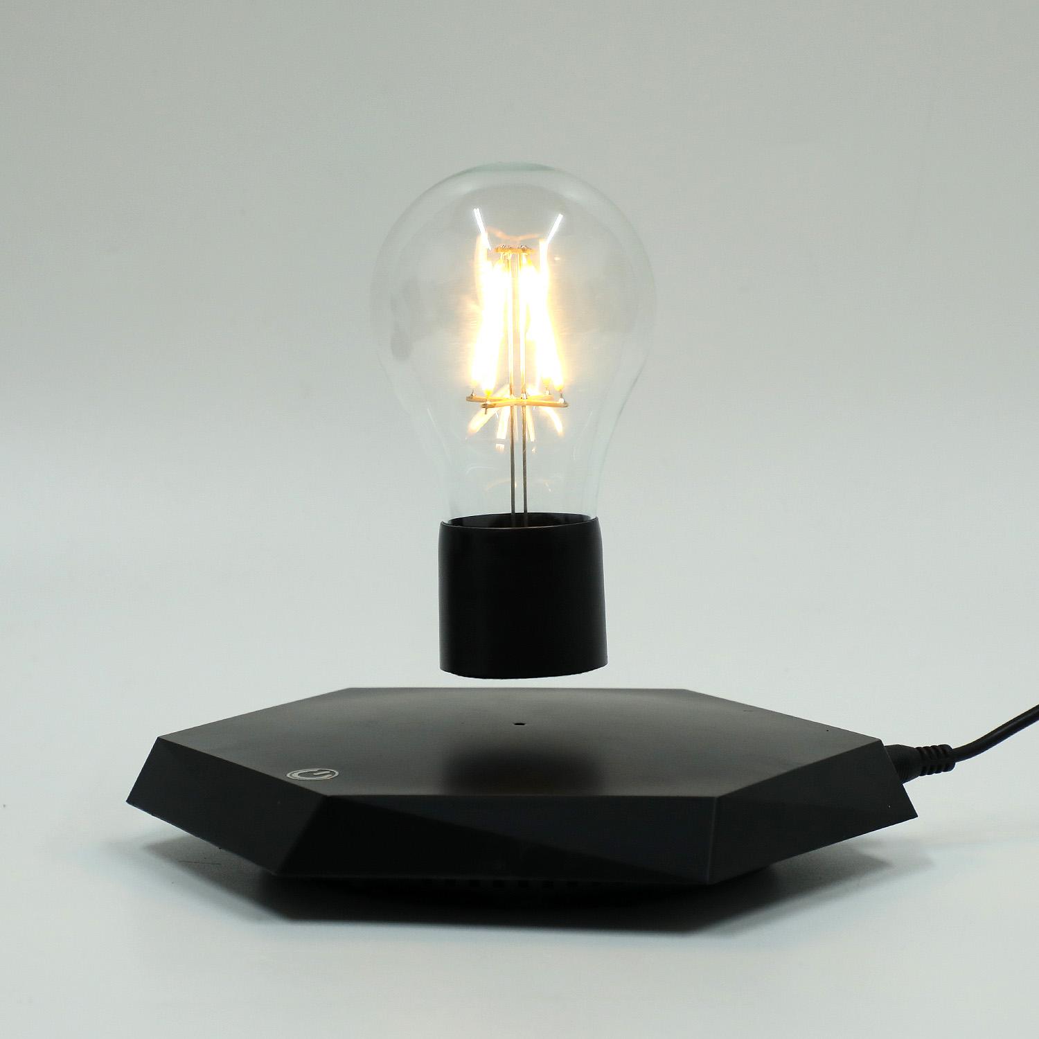 new wireless magnetic levitation floating desk table lamp light bulb for decor  4