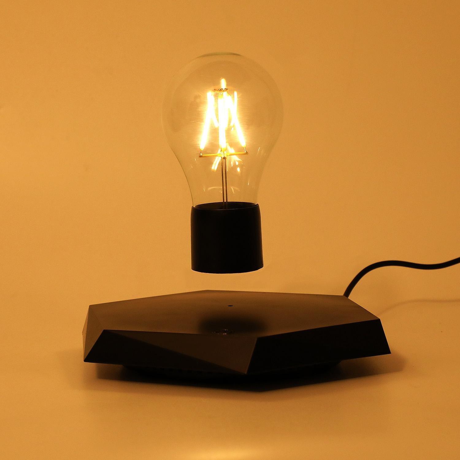 new wireless magnetic levitation floating desk table lamp light bulb for decor  5