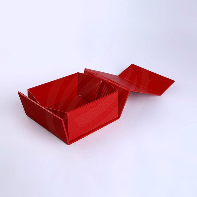 Custom Printed Foldable Red Paper Gift Box For Wedding 3