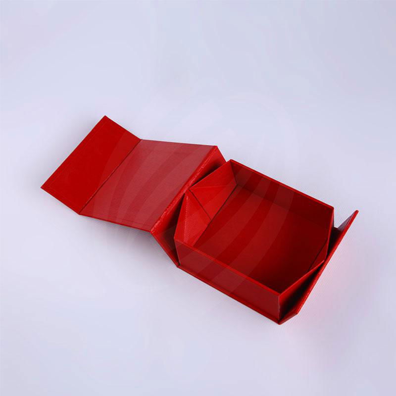 Custom Printed Foldable Red Paper Gift Box For Wedding 2