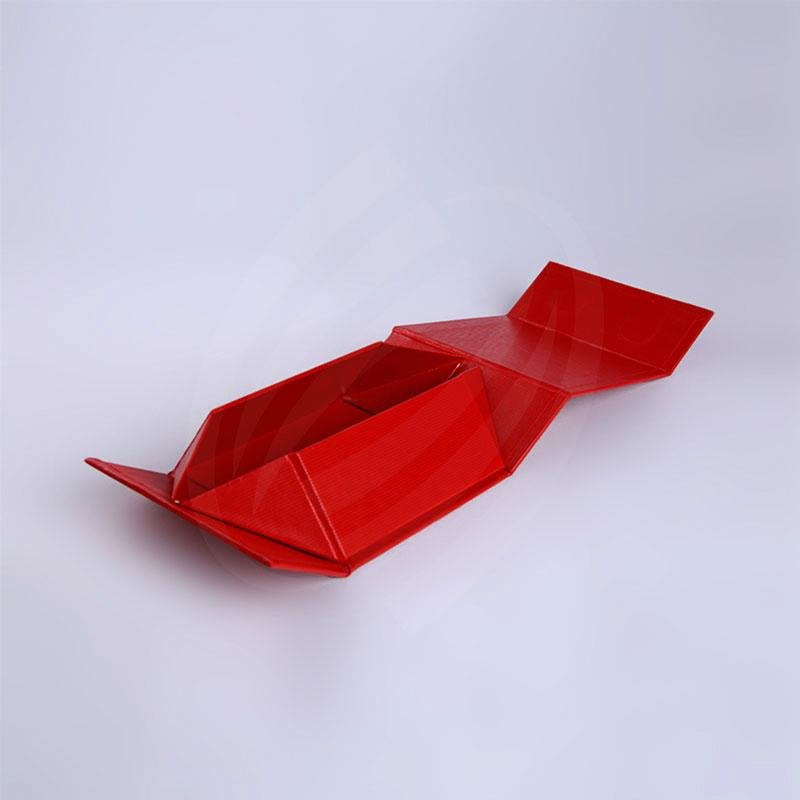 Custom Printed Foldable Red Paper Gift Box For Wedding 4