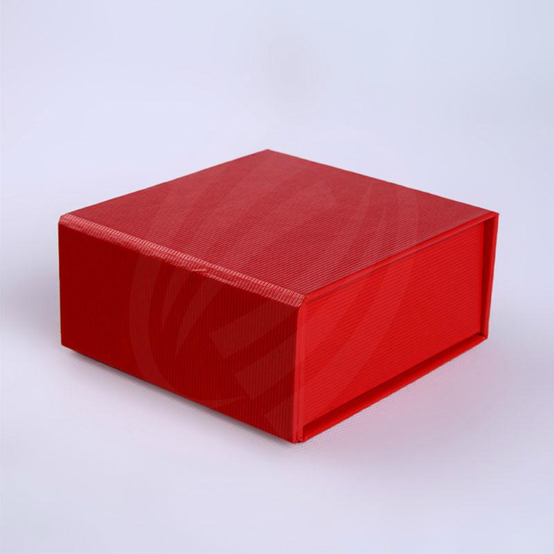 Custom Printed Foldable Red Paper Gift Box For Wedding