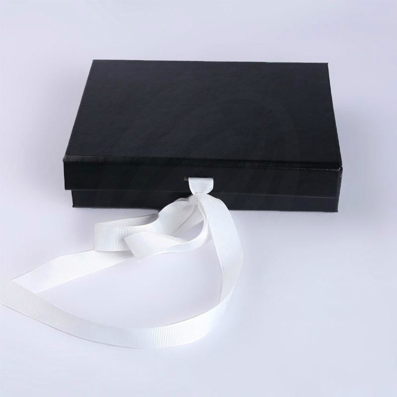High Quality Custom Printed Small Black Handmade Leather Gift Box