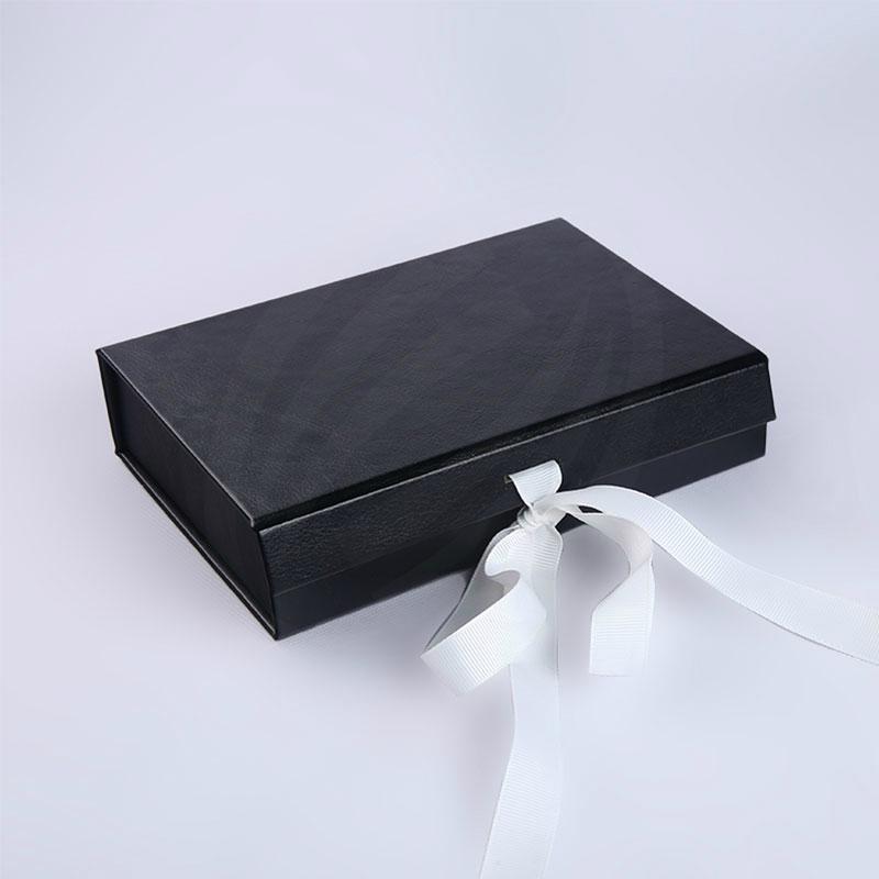 High Quality Custom Printed Small Black Handmade Leather Gift Box 3