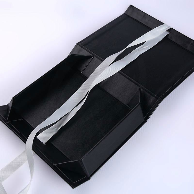 High Quality Custom Printed Small Black Handmade Leather Gift Box 4