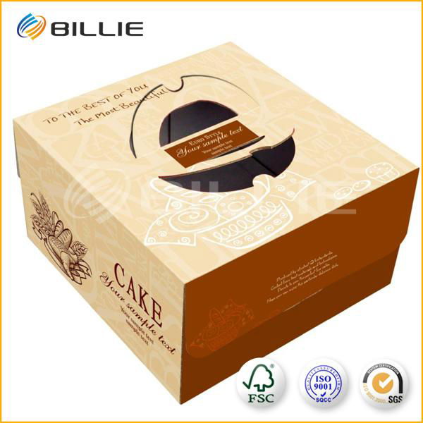 Fast Delivery Gift Box Cardboard Cake Box Paper With Window Film 3