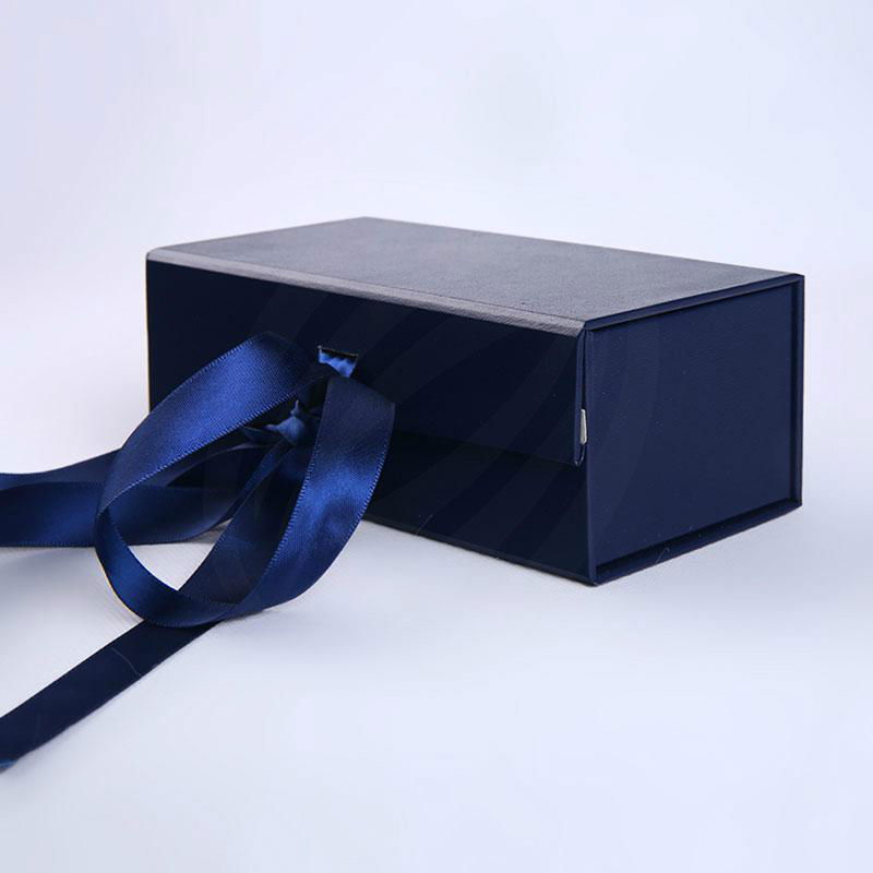 Rigid Paper Board Dark Blue Clothing Gift Box