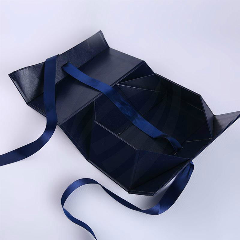 Rigid Paper Board Dark Blue Clothing Gift Box 2