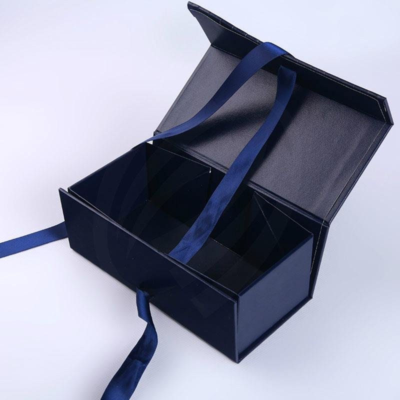 Rigid Paper Board Dark Blue Clothing Gift Box 5