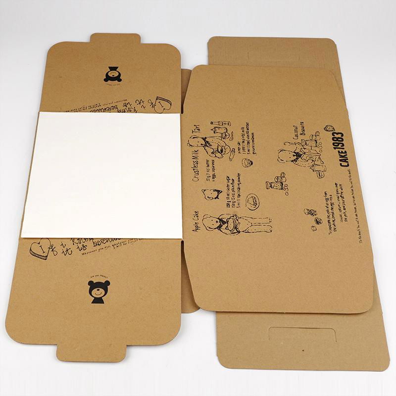 Free Design Tall Brown Paper Box Pack For Cake 4