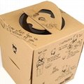 Free Design Tall Brown Paper Box Pack For Cake 5
