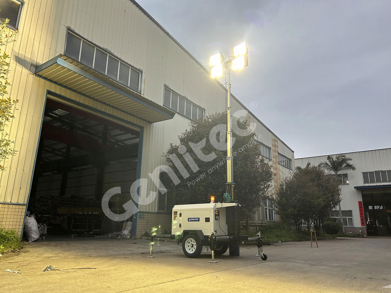 GENLITEC Power 7m Manual Lifting Mast YANMAR Diesel Mobile Light Tower 3