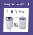 Screw top glue tins pvc tin cpvc tin round cans with dauber brush 1