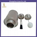 Screw top glue tins pvc tin cpvc tin round cans with dauber brush 4