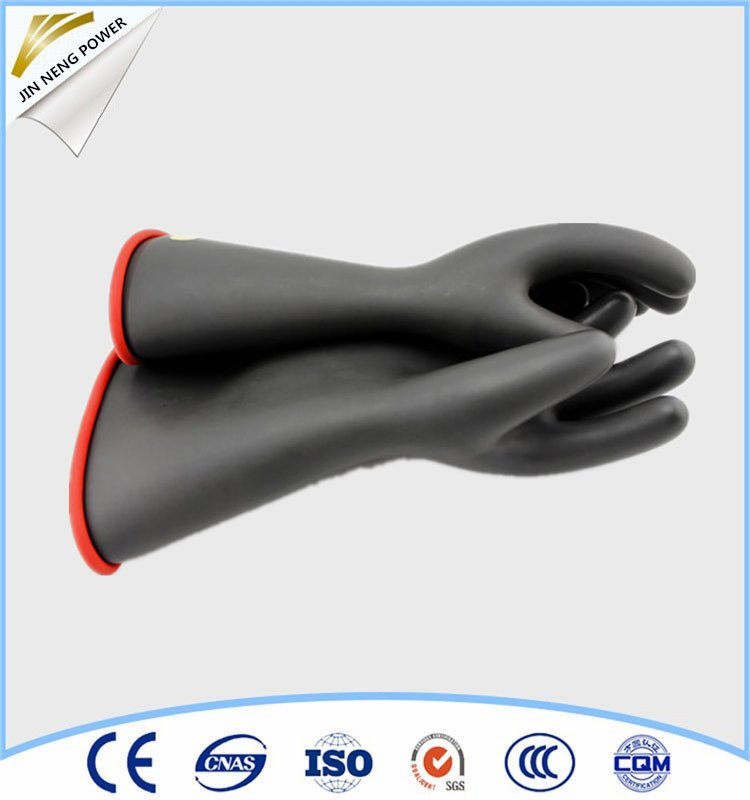 20kv class 2 latex safety insulating electrical gloves black 2