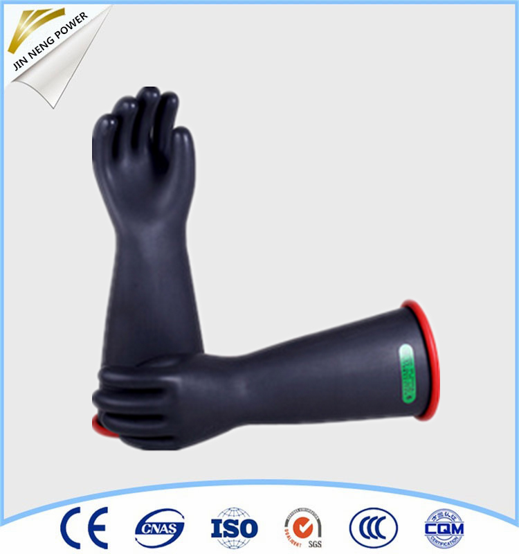 20kv class 2 latex safety insulating electrical gloves black 4